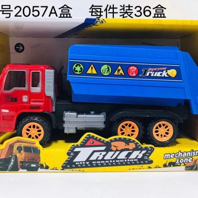 China Diecast Popular Children's Toy Waste Recycling Project Car Model Set Boy Waste Recycling Truck Excavator Project Toy Car Large for sale