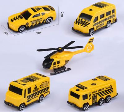 China Cheap Toy China Kindergarten Education Toys Diecast For Boys Military Car Fire Truck Ambulance Engineering Car Set Combination 5 Set for sale