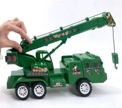 China Inertia Friction Toy China Crane Oversized Children's Simulation Military Engineering Car Boy Toy Car Crane Scale Model for sale