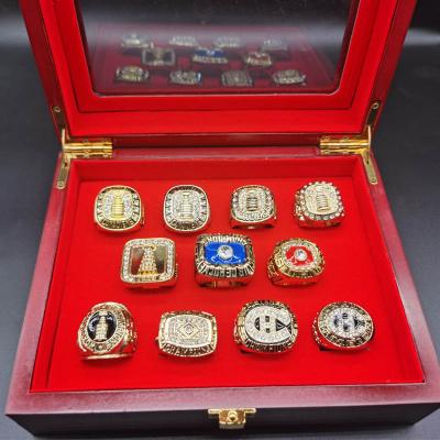 China Dropshipping Custom Casual/Sporting Rings Mens Championship Rings 11pcs Montreal Canadiens Rings Set With Box for sale