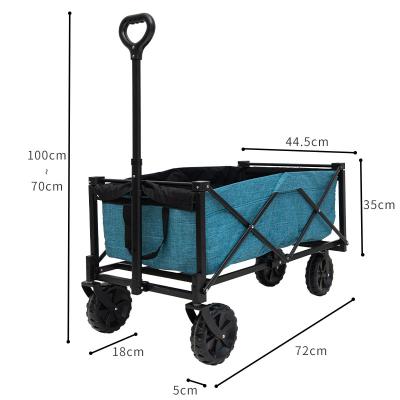 China Outdoor Portable Pole Easy Folding Camping Purchase Fishing Four Wheel Caddy for sale