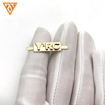 China Custom Metal Logo Stamp Letter Metal Accessory Flat Brand Bag Fashion Promotion for sale