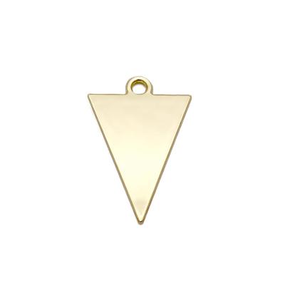 China 2021 new designer metallic custom gold plate brand logo engraved jewelry tag for charm/bracelet for sale