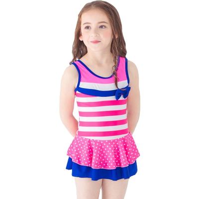 China 2021 breathable hot sale cute stripe spotted print floral skirt kids beach skirt for sale