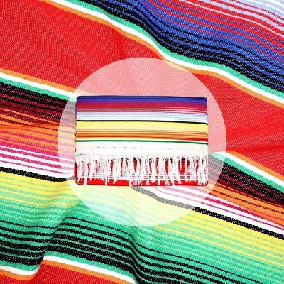 China Child Safe Hand & Large Serape Beach Towel Tassel Woven Mexican Blanket Tablecloth for Wedding Party Decorations Covers Picnic Blanket for sale