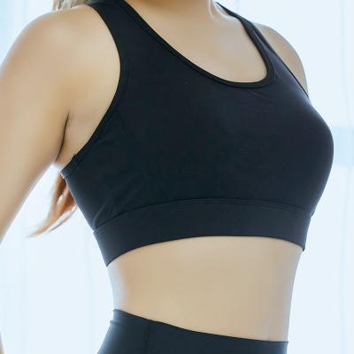 China Others High Quality Wear Resistant Women's Pure Black Backless Yoga Top for sale