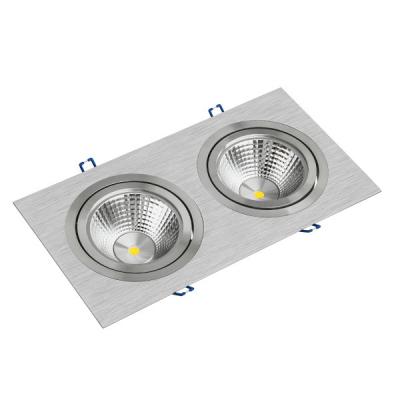 China Modern Adjustable Spot Downlight Square Recessed Down Light Frame Commercial Light Fixtures for sale