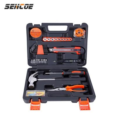 China SENCOE Custom Complete Professional Repair Hand Tool Box Set Home Construction Repair Tool Kit Kit With Plastic Tool Box for sale