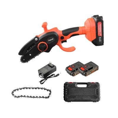 China Wood Saw China 4inch mini portable handheld electric chainsaw tree wood cutting cordless chain saw machine with lithium battery for sale for sale