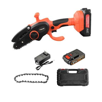 China Wood Saw Mini rechargeable lithium battery electric chain saw woodworking garden tool cutting machine logging pruning electric saw for sale