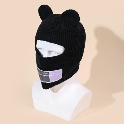 China 2021 New Style COMMON Mask High Quality Acrylic Wool Hat 100% Wool Outdoor Skiing Climbing Protection Bunny Rabbit Ear Face Mask for sale