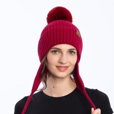 China COMMON Premium Quality New Fashing Keeping Warm Multifunctional Pom Beanie Winter Knit Ear Hat For Winter Outdoor Unisex Hat for sale