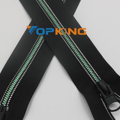 China Wholesale Customized Viable 5# Nylon Zipper Special Silver Teeth For Sports Use for sale