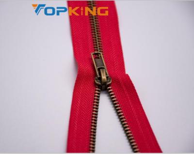 China #5 Sustainable Metal Zipper Finished Zipper Brass for sale