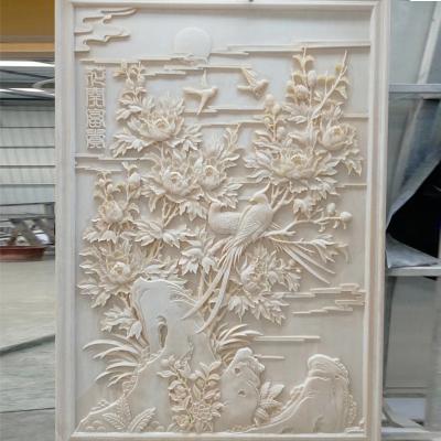 China Modern Marble Stone Carving Relief Background Wall Relief Jewelry Pendant Stone Carving Home Decor Relief Marble Sculpture for sale