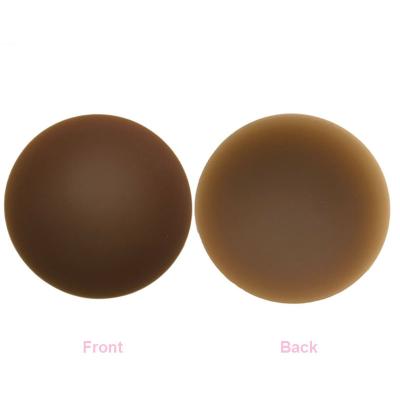 China Medical Grade Silicone Matte Nipple Cover Non Adhesive Eco-Friendly Silicone Nipple Cover In Dark Skin Tone for sale