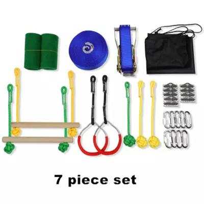 China Leisure/Recreation Sport Kids Climbing Ninja Rope Ninja Line Obstacle Training Course Ninja Warrior Junior Training Equipment Kids Fun Slackline for sale