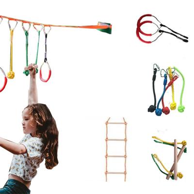 China Outdoor Sports Or Outdoor Ninja Obstacle Course Balance Training Slackline Monkey Bars With Slackline for sale