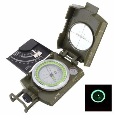 China Map Measuring Professional Multifunctional Army Metal Sighting Military Compass for sale