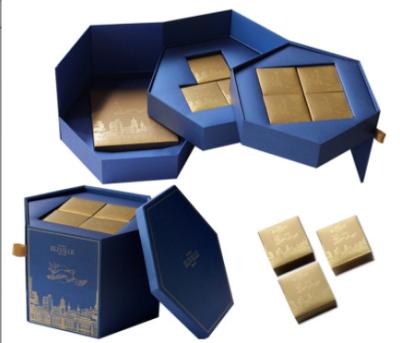 China Recyclable Moon Cake Box Custom Square Mooncakes Packaging Luxury Paper Gift Box for sale