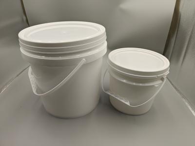 China Series 7  Plastic Round Buckets white,tangerine 15L for sale