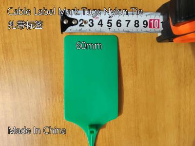 China Logistik-Kabeletiketten, Nylon-Kabelbinder, 90 mm x 60 mm Etikettenbereich zu verkaufen