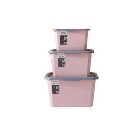 China Durable Household Document Storage Box Clothes Finisher Pp Plastic Stackable Storage Box With Cover for sale