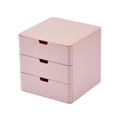 China Reusable Plastic Desk With Drawer Mini Office Storage Room Makeup Manager With Storage Box for sale