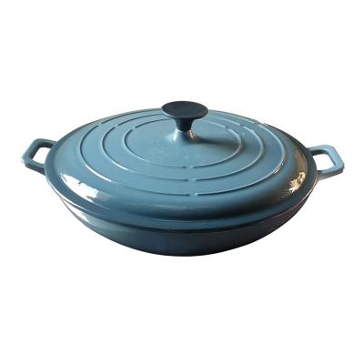 China Newest Design Gold Cast Iron Pot Stocked Colorful Seafood Soup Pot Household Colorful Oval Kitchenware for sale