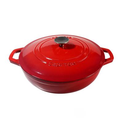 China Factory Direct Stocked Cast Iron Enamel Stew Pot Household Kitchen Utensils Oval Stew Pot for sale