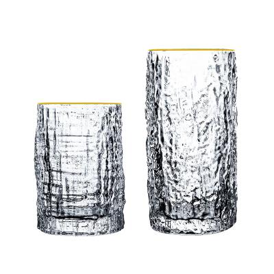 China Easy Operation Worth Buying Bark Mugs Best Selling Frosted Clear Glass Wine Glasses for sale