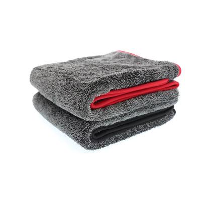 China 600gsm 40*60cm good water absorption microfiber towel car drying twisted car wash towel for sale