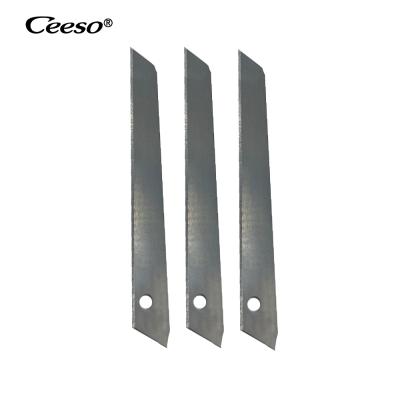 China Quick-Change 30 Degree 9mm Snap Off Carbon Steel Art Knife Blade for sale