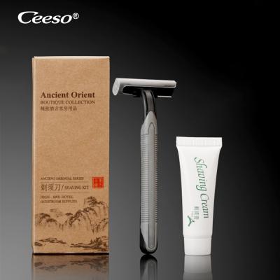 China Single Blade Razor Set For Business Travel Tools Hotel Travel Disposable Shaving Supplies for sale