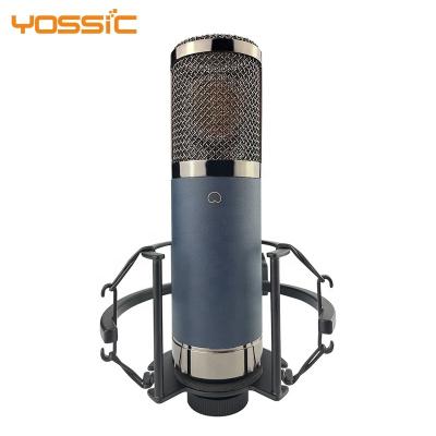 China Handheld Microphone Yossic Large Diaphragm Condenser MIC XLR Microphone with Shock Mount for Studio Recording for sale