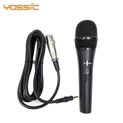 China Economy Yossic Studio Microphone Wired Microphone Dynamic Condenser Karaoke Handheld Microphone for sale