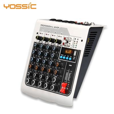 China Hot selling 4 channel disco/bar/club/home/studio audio mixer with Blue-tooth function and 48v phantom power for home recording for sale