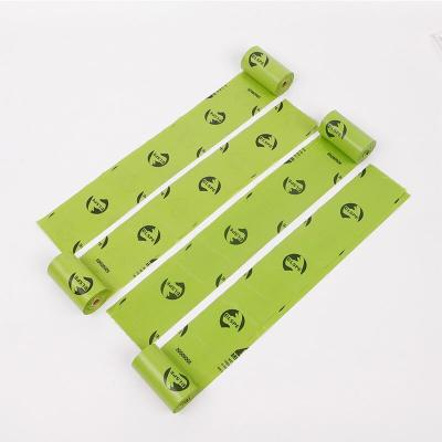 China Custom Logo Sustainable 100% Recycle Green Biodegradable Pet Dog Poop Waste Bag for sale