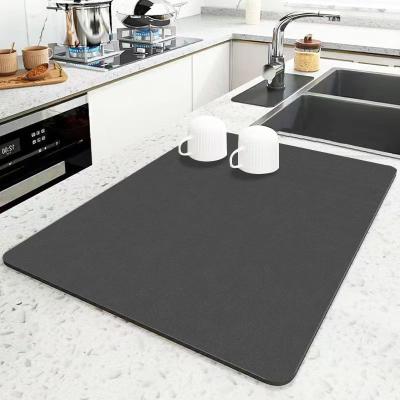 China Keuken tafelgerei Placemat Anti-slip Absorberend Dish Draining Mat voor tafelversiering Te koop