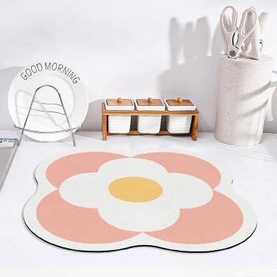 China Kitchen Tableware Home Hotel Diatomite Dish Drying Mat with Super Quick Dry Function for sale