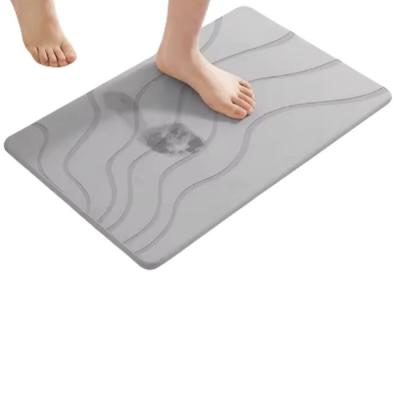 Chine Mat de bain en pierre de terre diatomée à séchage rapide non antidérapant Taille personnalisée 60*39cm à vendre