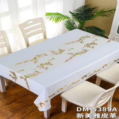 China Waterproof PVC Plastic Rectangle Children Table Cloths Denim Toalhas de Mesa for Home for sale