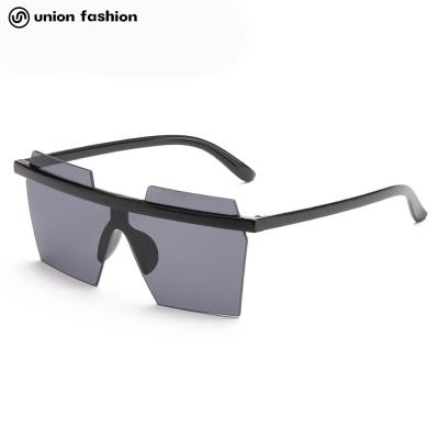 China New fashion sunglasses personality fashion street photo one-piece men and women rimless sunglasses for sale