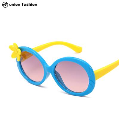 China Fashion sunglasses wholesale top quality new fashion unisex cute flower around kids sunglasses for sale