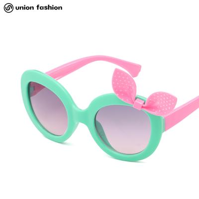 China High Quality Trendy Fashion Sunglasses Bowknot Cute Children Small Round Cartoon Kids Sunglasses for sale