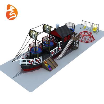 China From 3-14 Years Factory OEM Multi Outdoor Kids Pirate Ship Theme Playground Plastic Playground Equipment For Kids for sale