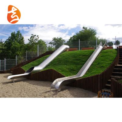 China From 3-15 Years Factory Supply Kindergarten Stainless Steel Children Outdoor Playground Slide For Sale for sale