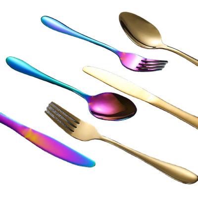 China Sustainable Modern Stainless Steel Dinnerware Four-Piece Set Western Steak Knife, Fork And Spoon 24 Pieces for sale