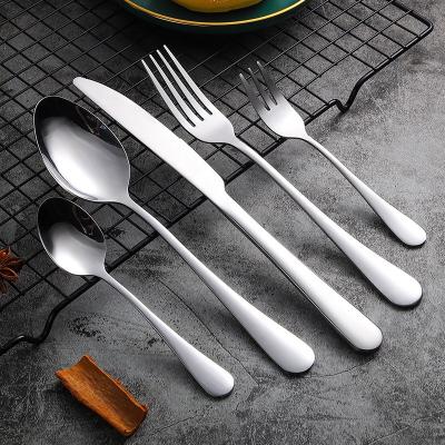 China Wholesale 1010 Stainless Steel Tableware Four-piece Set Gift Foreign Trade Gift Viable Knife, Fork and Spoon 30 Piece Silver Set for sale