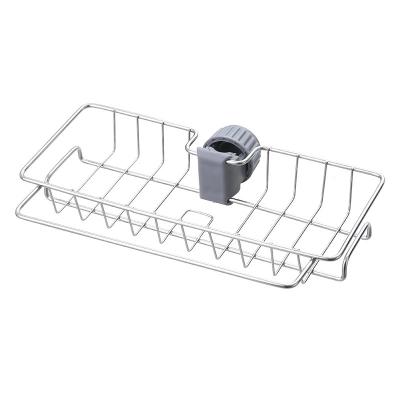 China Kitchen Sponge Drain Rack Stainless Steel Storage Hanging Faucet Rack Hanging Rack for sale